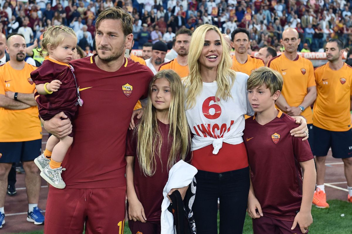 Francesco Totti e Ilary Blasi famiglia