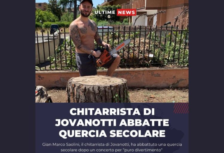 Chitarrista Jovanotti: chi è e la storia della quercia secolare
