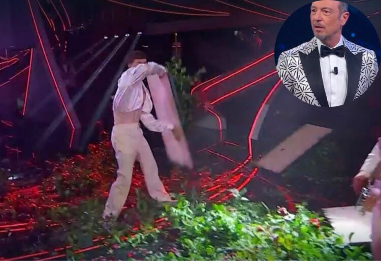 Sanremo 2023 Blanco sfascia palco cosa è successo dopo VIDEO
